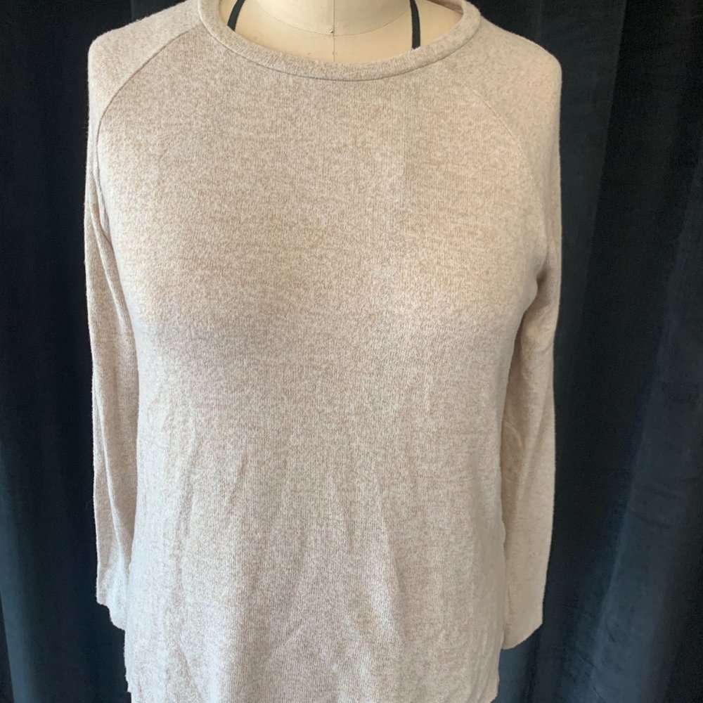 Beige Long Sleeve Soft & Sexy Plush shirt